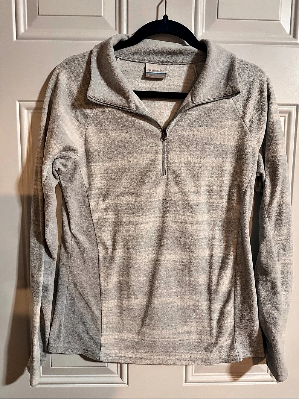 Columbia Women's Timber Meadow MTR Printed Fleece Half-Zip Gray & White Medium